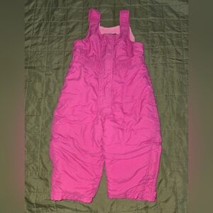 LL Bean 2T Pink Kids Snow Bib